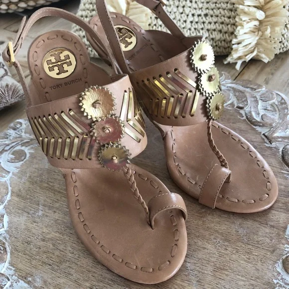 HPx2! Tory Burch Caylan Sandals. Size 8.5, 5” heel. Unworn. - Picture 2 of 15